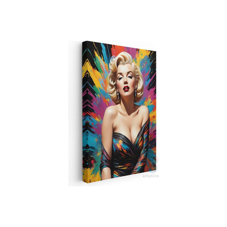 Marilyn Monroe Canvas Painting, Modern Colorful Marilyn Monroe Painting, Living Room Decor