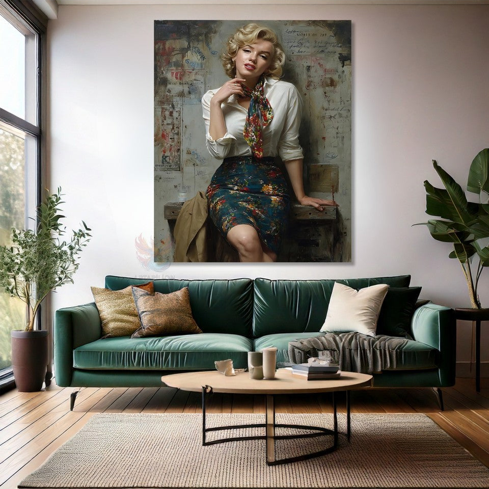 Wall Art Marilyn Monroe Canvas Painting Digital Print Office Home Painting