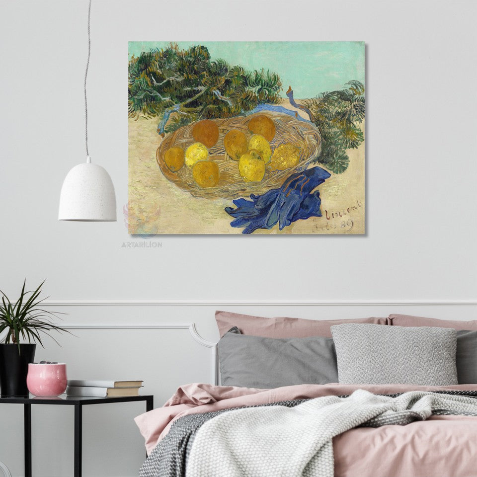 Kanvas Tablo Van Gogh Tablosu Ev Ofis Dekoru Meyve Sepeti Klasik Duvar Tablosu