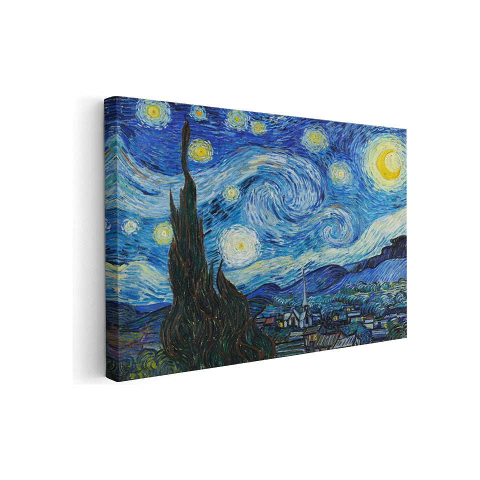Kanvas Tablo Van Gogh Tablosu Ev Ofis Dekoru Yıldızlı Gece 2 Klasik Duvar Tablosu