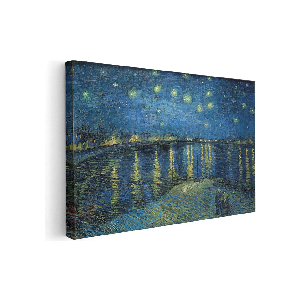 Kanvas Tablo Van Gogh Tablosu Ev Ofis Dekoru Rhone Üzerinde Yıldızlı Gece Klasik Duvar Tablosu