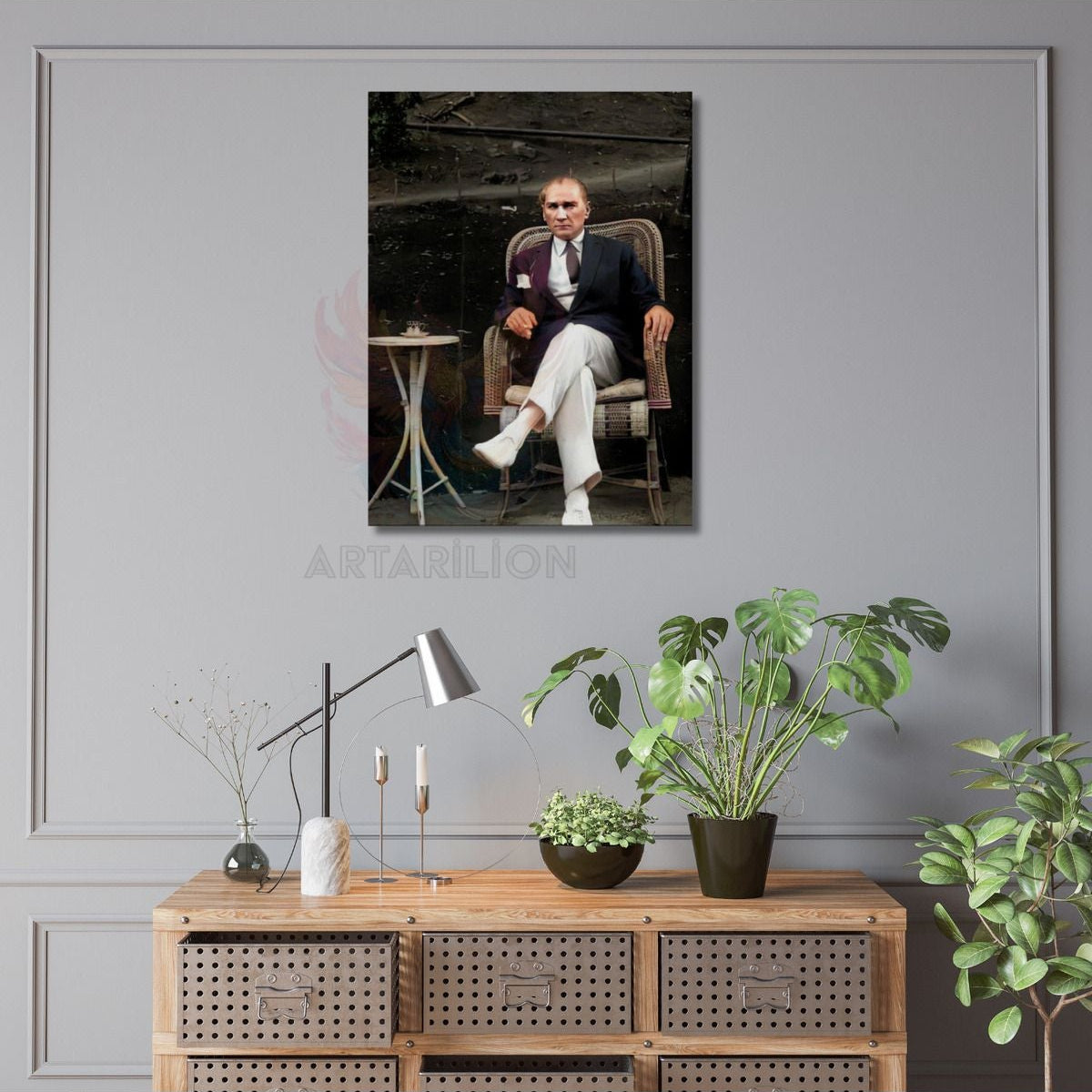 Canvas Painting Atatürk Portrait Wall Painting Atatürk Themed Painting Home Decor