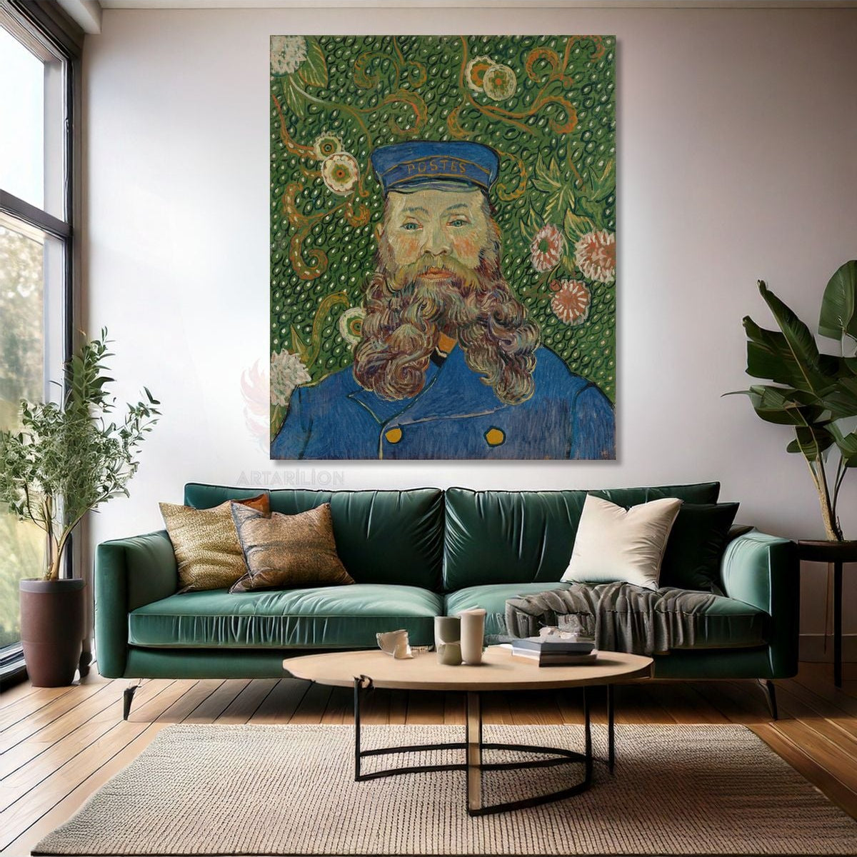 Van Gogh Kanvas Tablo Kanvas Duvar Tablosu Empresyonizm Tablo Portrait of Postman
