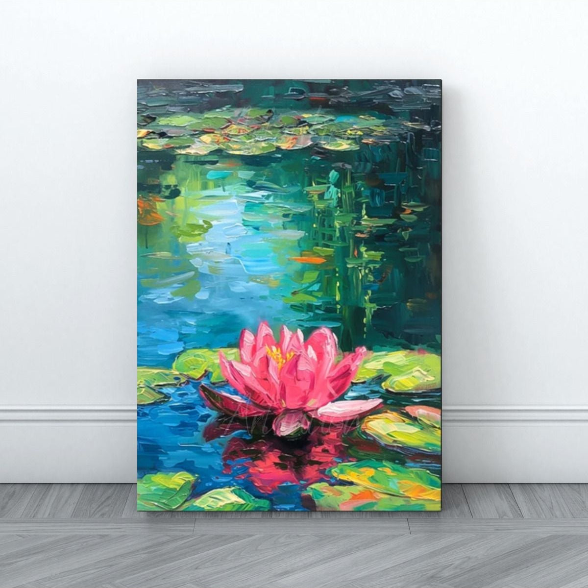 Canvas Digital HD Print Canvas Painting Water Lily in the Swamp Living Room Wall Painting