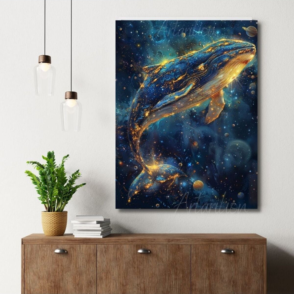 Canvas Digital HD Print Canvas Painting Whale Wall Art