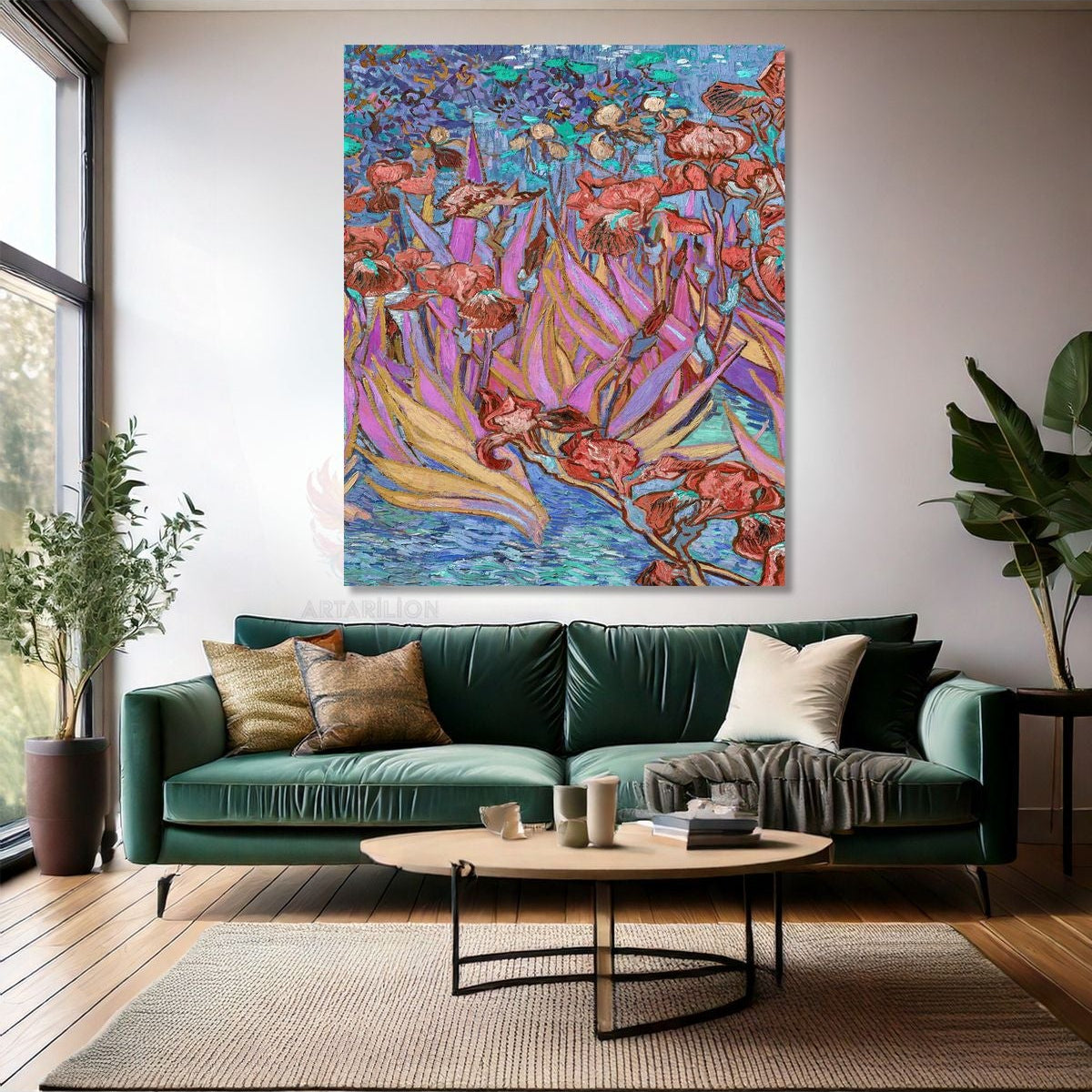 Van Gogh Kanvas Tablo Dijital Baskı Kanvas Duvar Tablosu Renkli Çiçekler Empresyonizm Tablo