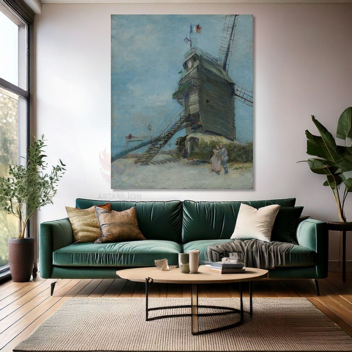 Van Gogh Kanvas Tablo Kanvas Duvar Tablosu Galette Değirmeni Empresyonizm Tablo