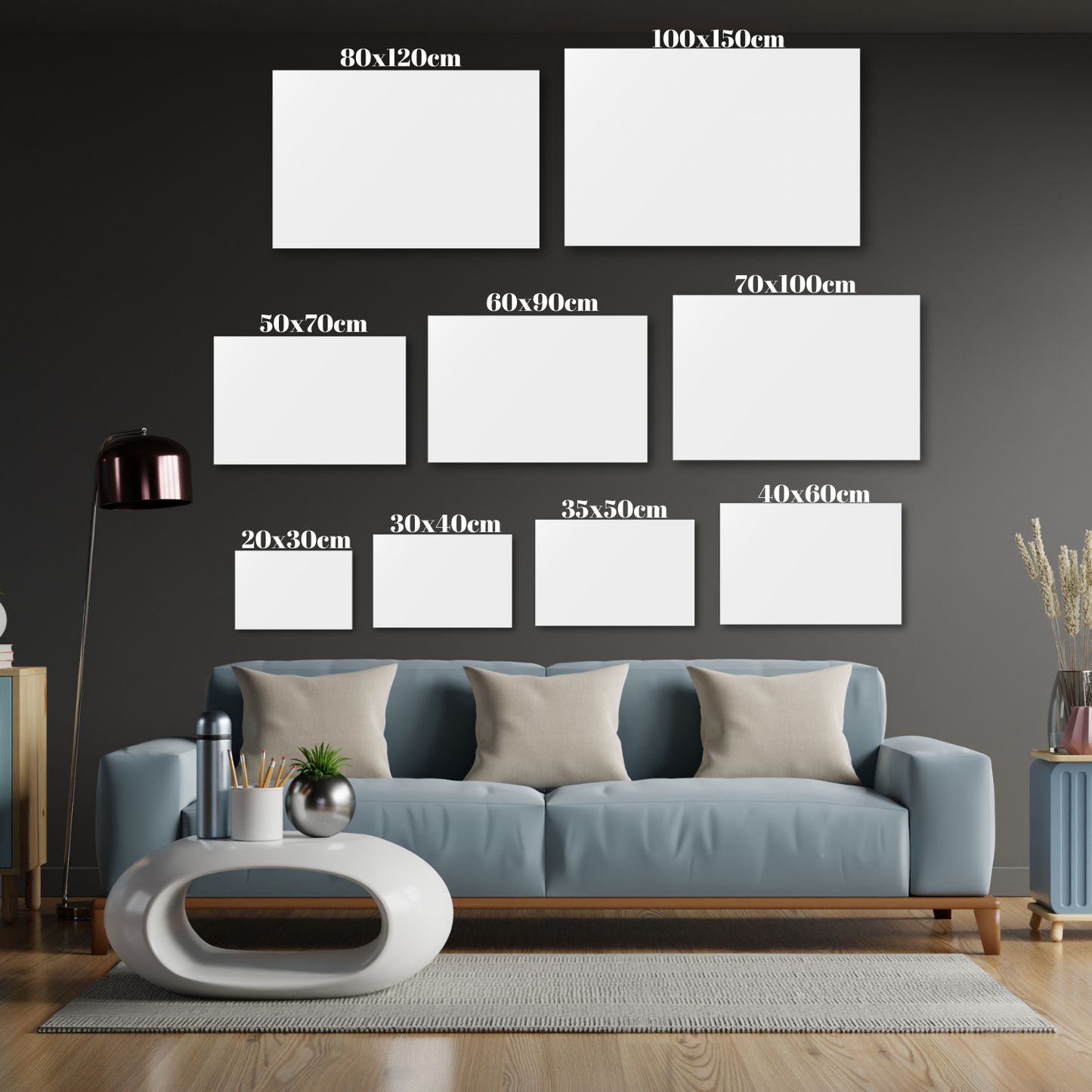 Canvas Vertical Wall Art, Vintage Canvas Coastal Landscape, Home Office Living Room Modern Wall Painting