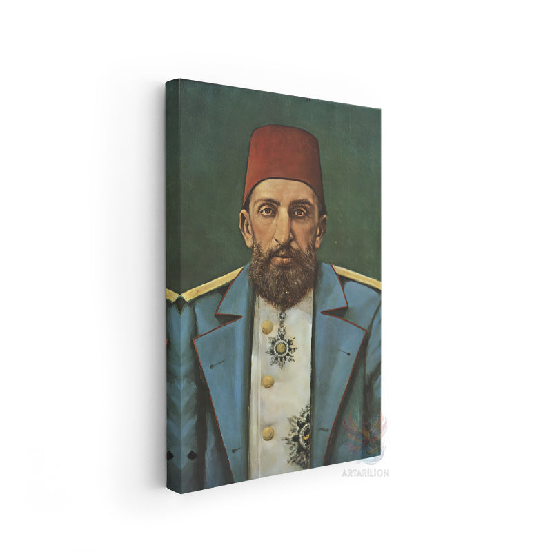Kanvas Tablo Ev Ofis Duvar Tablosu Abdulhamit Portresi Yeni Ev Hediyesi Kanvas Ev Dekoru