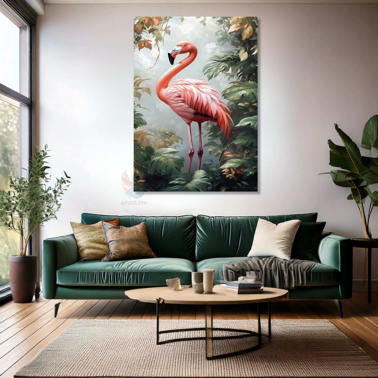 Kanvas Tablo Ev Ofis Duvar Tablosu Flamingo Pembe Yeni Ev Hediyesi Kanvas Ev Dekoru