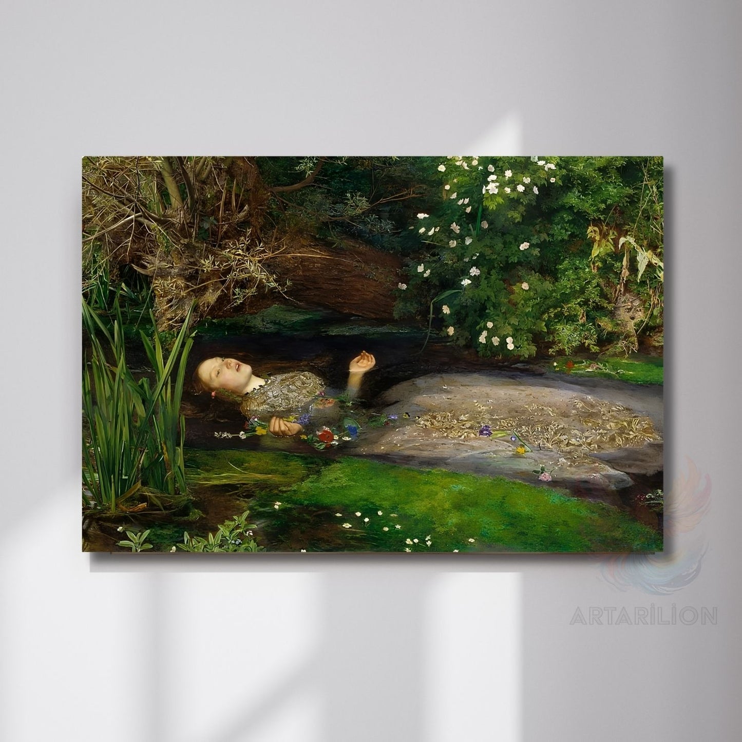 Kanvas Tablo John Everett Millais OPHELIA Tablosu Ev Ofis Dekoru Klasik Duvar Tablosu Baskı Tablo