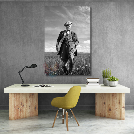 Black and White Atatürk Visual Canvas Print Digital Canvas Print