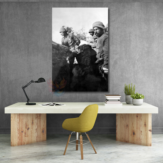 Atatürk Visual on the Front Canvas Painting Brave Atatürk Wall Painting Home Office Decor