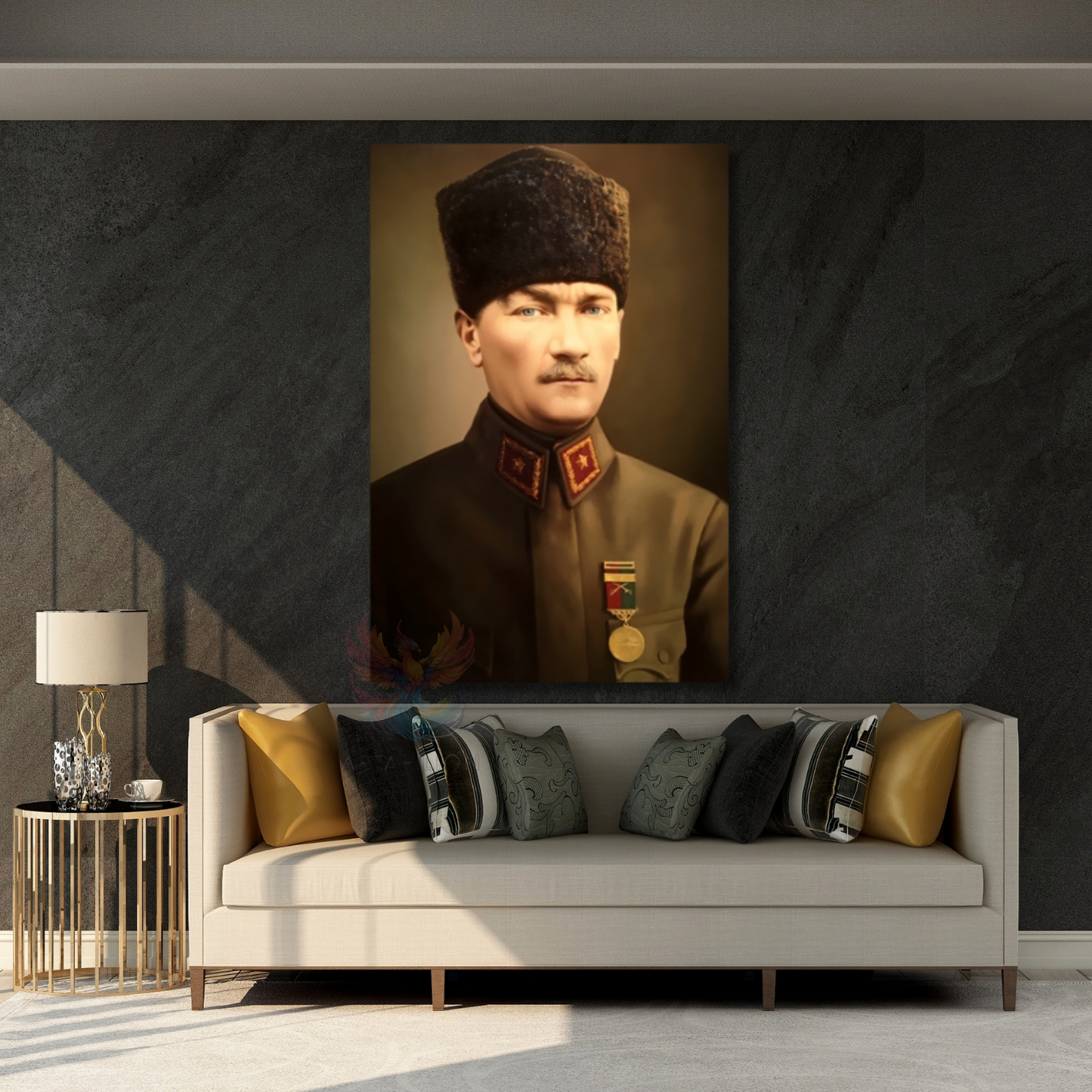 Kanvas Atatürk Portresi Ofis Tablosu Yeni Ev Hediyesi Kanvas Duvar Dekoru