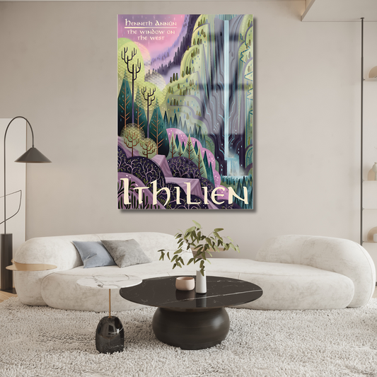 Yüzüklerin Efendisi Cam İthilien Dijital Baskı Kırılmaz Cam Tablo LOTR Cam Tablo Dizi Film