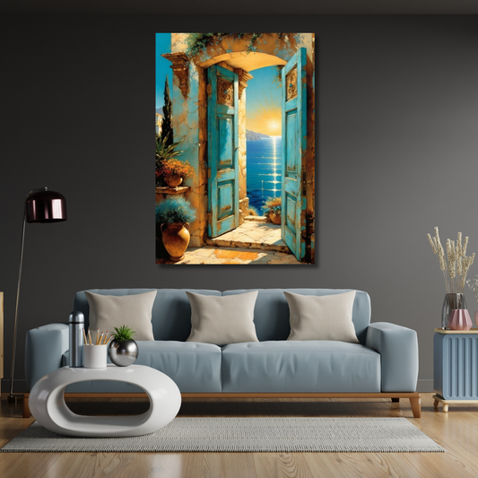 Canvas Landscape Window Canvas HD Digital Print Painting Living Room Painting