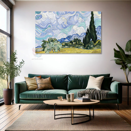 Kanvas Dikey Duvar Tablosu Kanvas Soyut Doga Manzarasi Ev Ofis Salon Modern Duvar Tablosu