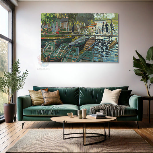 Kanvas Dikey Duvar Tablosu Kanvas Soyut Kiyi Manzarasi2 Ev Ofis Salon Modern Duvar Tablosu