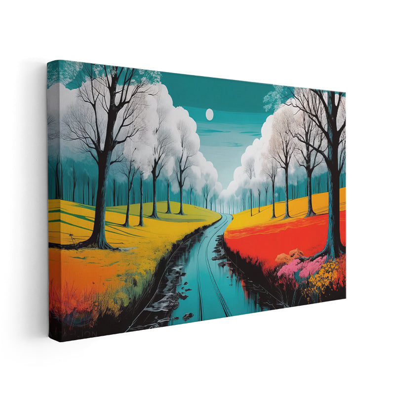 Canvas Vertical Wall Art Canvas Nature's Colors 6 Home Office Living Room Modern Wall Art