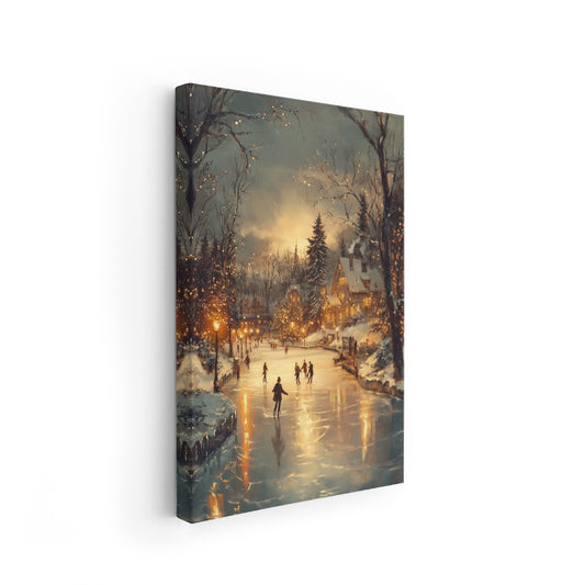 Canvas Vertical Wall Art, Canvas Frozen River, Home Office Living Room Modern Wall Art