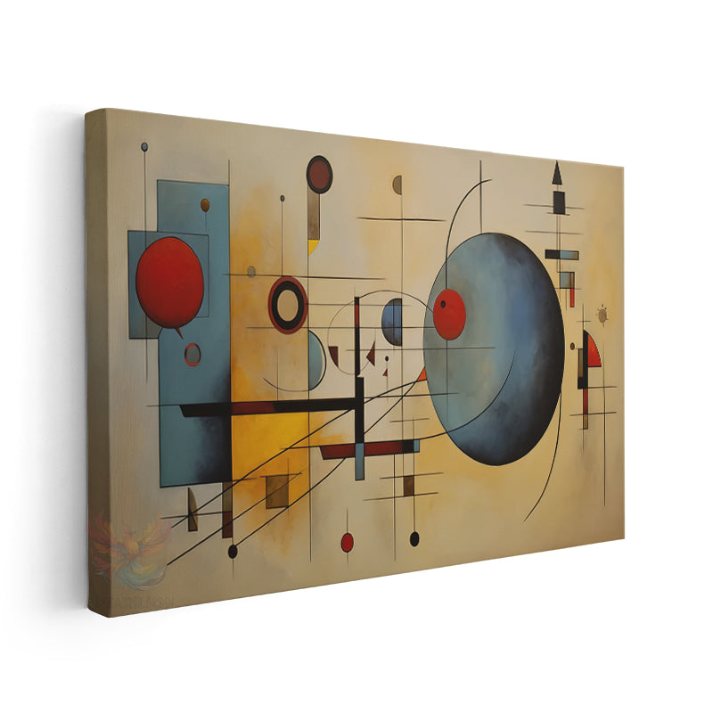 Canvas Vertical Wall Art, Geometric Shapes Canvas, Modern Wall Art for Home, Office, Living Room.