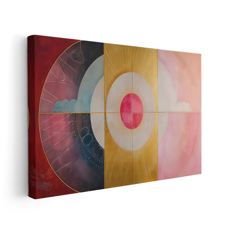Canvas Vertical Wall Art, Geometric Shapes, 6 Canvas Designs, Home, Office, Living Room Modern Wall Art