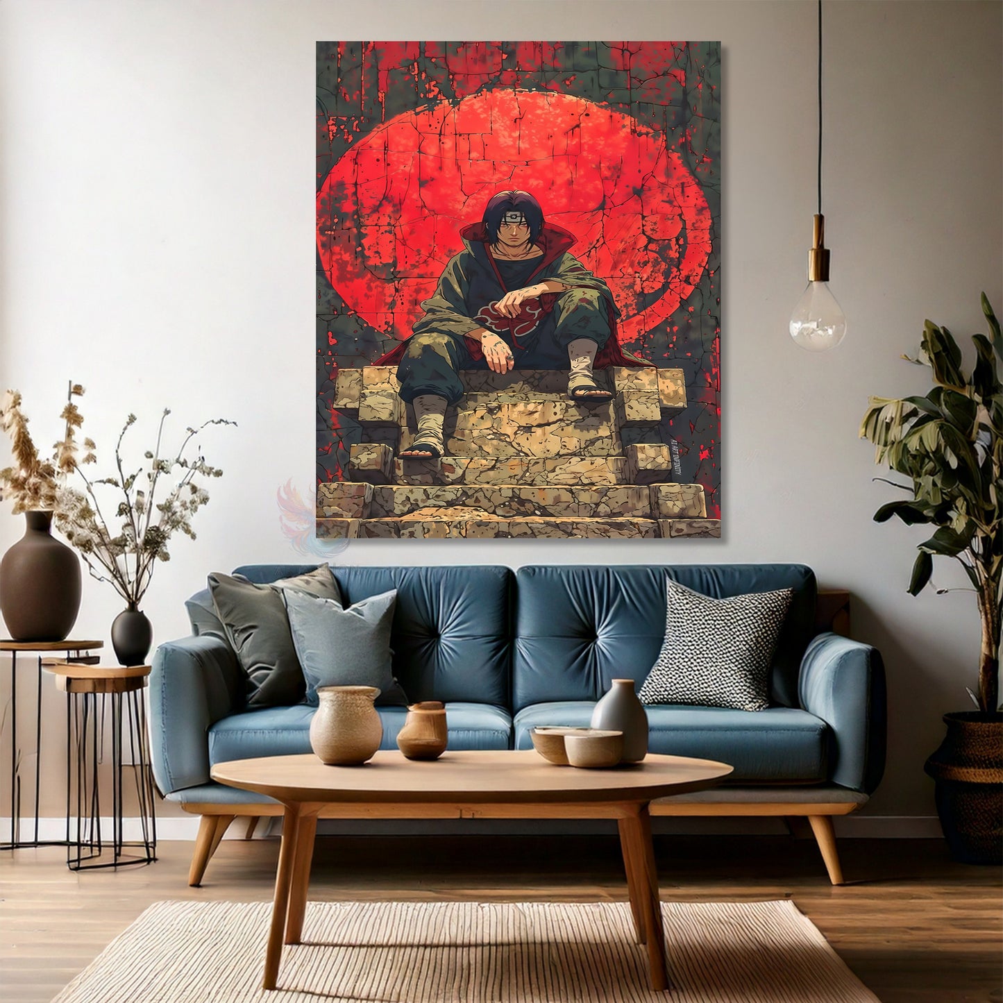 Kanvas Dikey Duvar Tablosu Kanvas İtachi2 Anime Tablosu Ev Ofis Salon Modern Duvar Tablosu