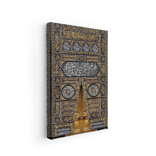 Canvas Vertical Wall Art, Canvas Kaaba Gate Image, Home Office Living Room Modern Wall Art