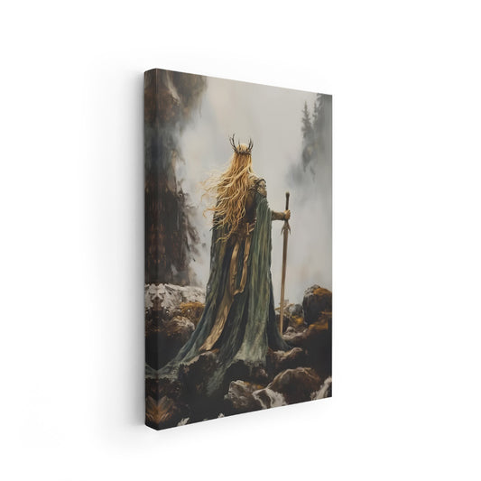 Canvas Vertical Wall Art Canvas Female Warrior Home Office Living Room Modern Wall Art