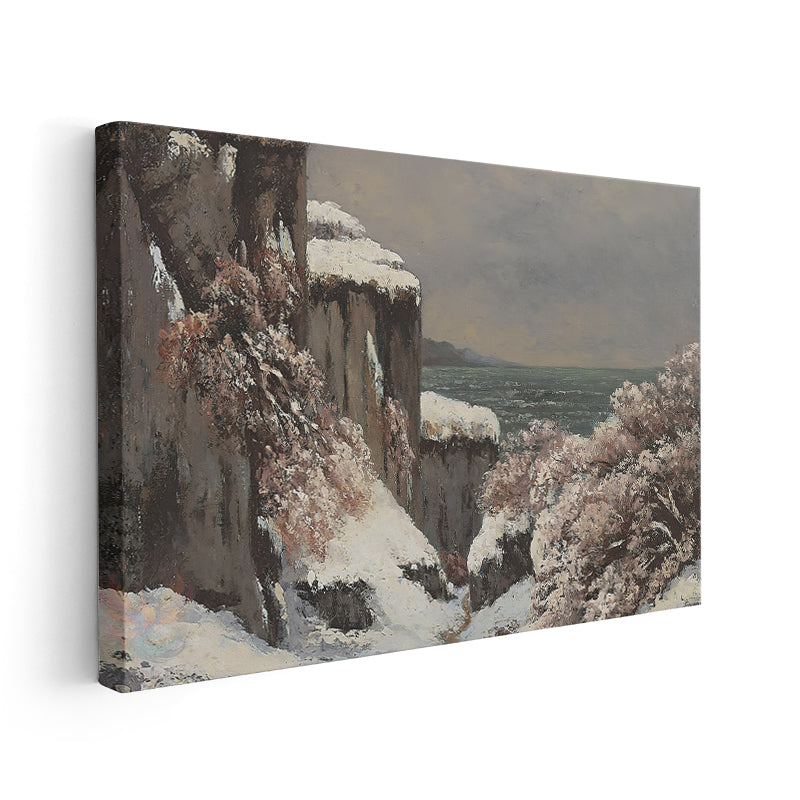 Canvas Vertical Wall Art, Canvas Winter Landscape, Home Office Living Room Modern Wall Art