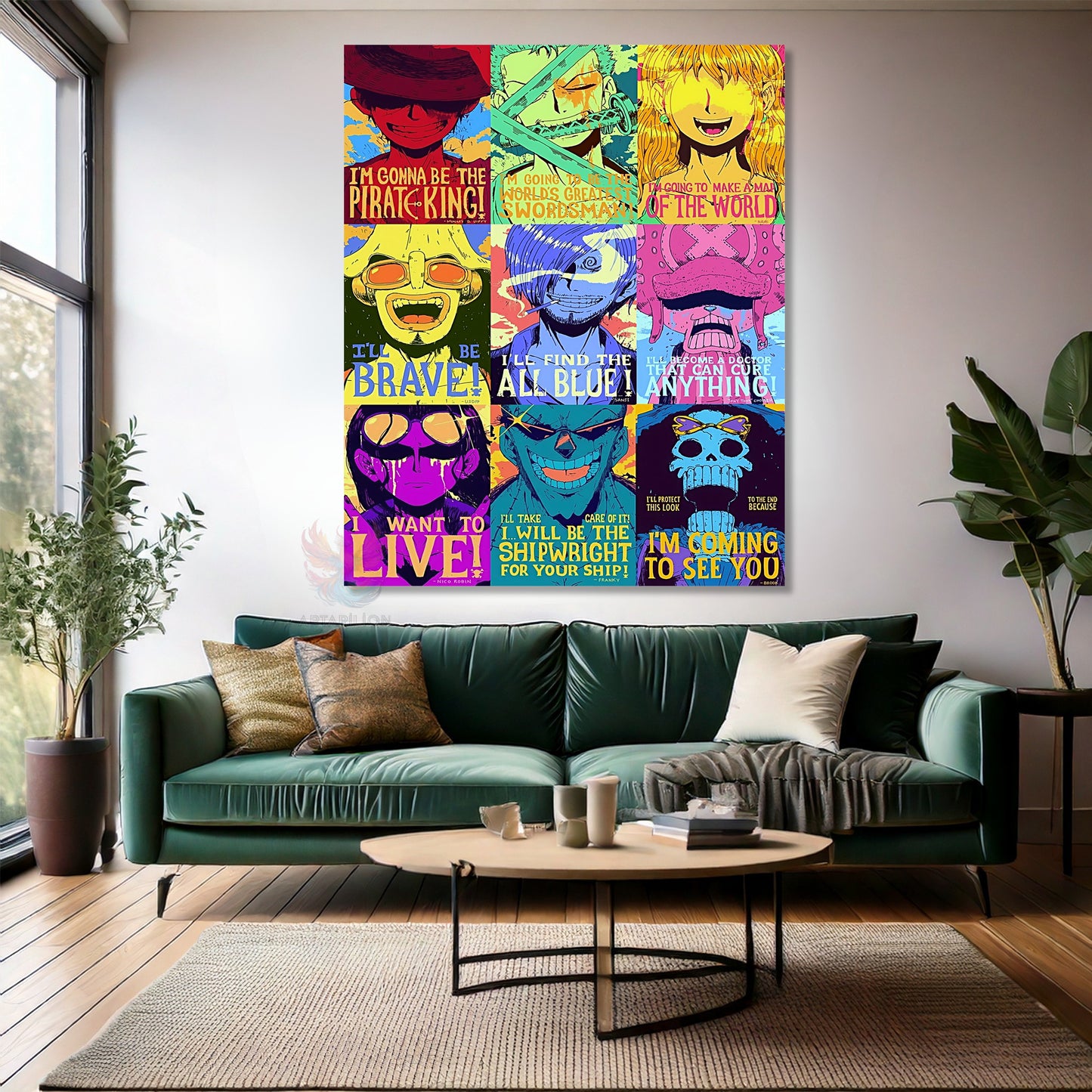 Kanvas Dikey Duvar Tablosu Kanvas One Piece Tayfa Ev Ofis Salon Modern Duvar Tablosu
