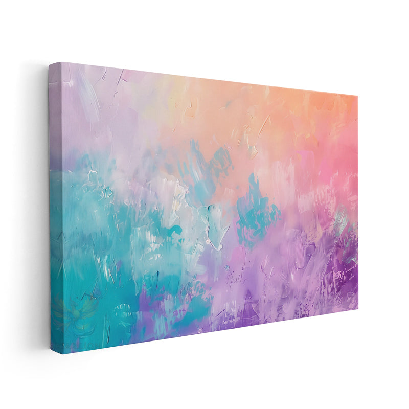 Canvas Vertical Wall Art, Canvas Pastel Brushstrokes 3, Home Office Living Room Modern Wall Art