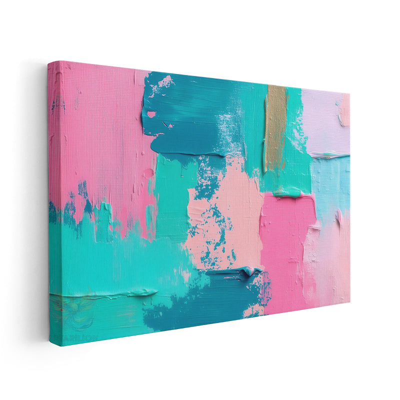 Canvas Vertical Wall Art, Colorful Brushstrokes Canvas, Modern Wall Art for Home, Office, Living Room.