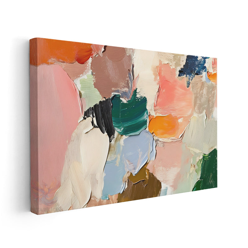 Canvas Vertical Wall Art, Colorful Brushstrokes, 5-Panel Design, Modern Wall Art for Home, Office, Living Room.