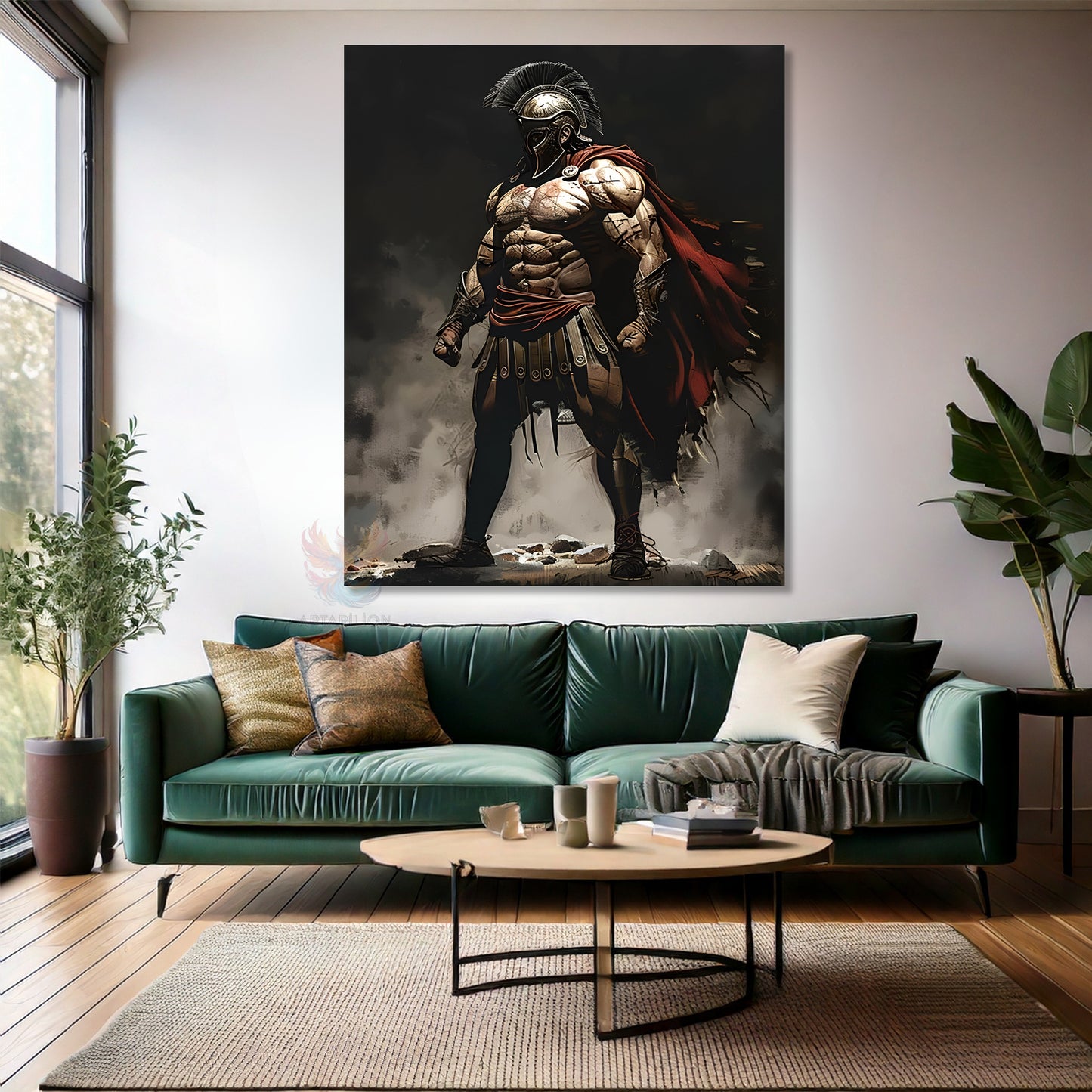 Kanvas Dikey Duvar Tablosu Kanvas Spartan Ev Ofis Salon Modern Duvar Tablosu