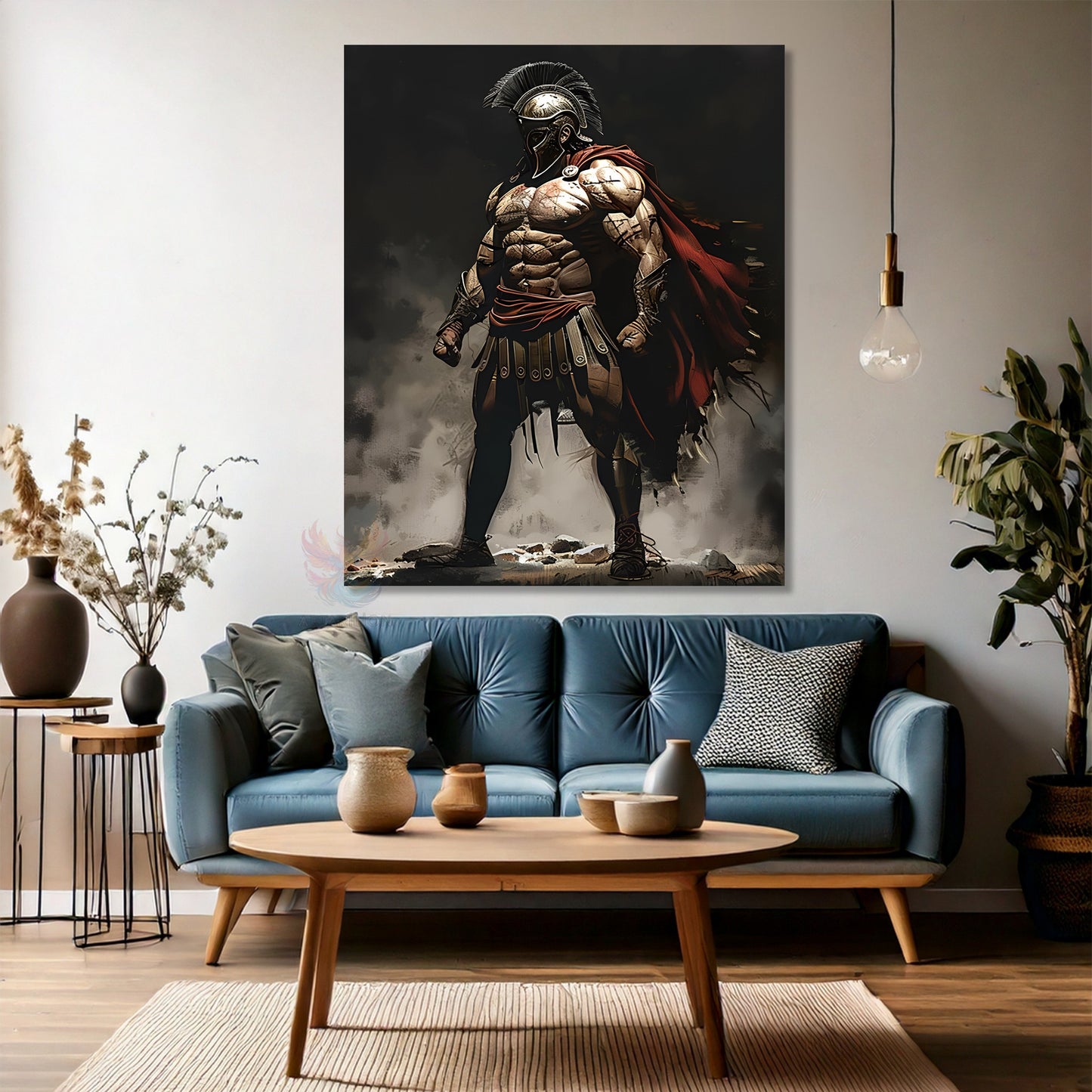Kanvas Dikey Duvar Tablosu Kanvas Spartan Ev Ofis Salon Modern Duvar Tablosu