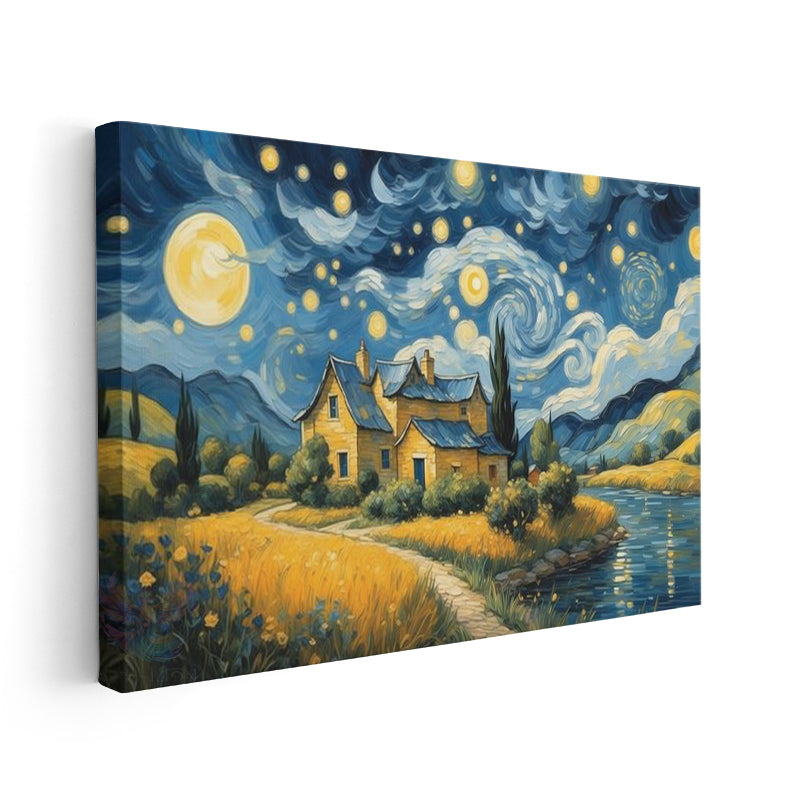 Kanvas Tablo Yüksek Kaliteli Kanvas Duvar Tablosu Van Gogh Manzara Yeni Ev Hediyesi Ev Dekorasyon
