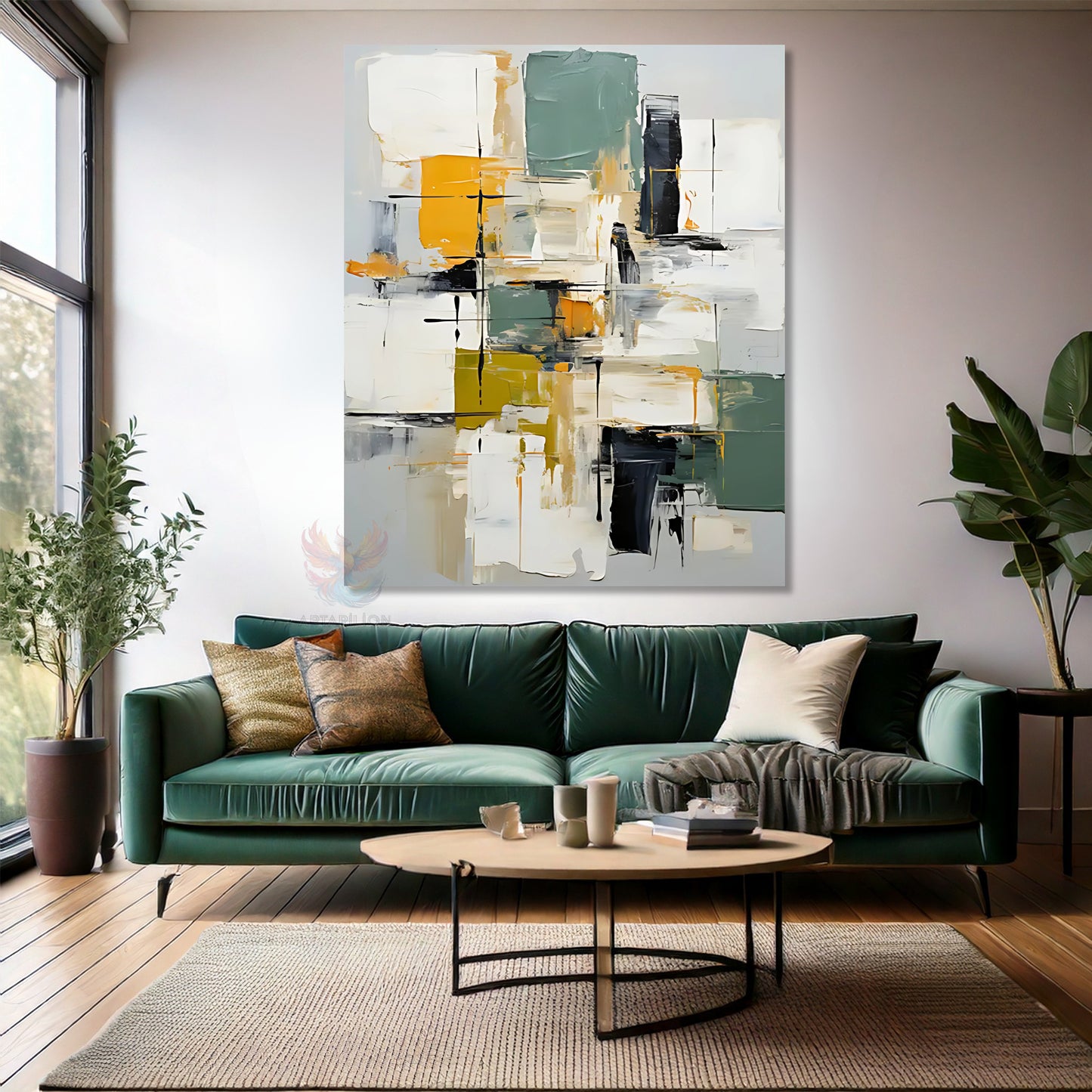 Oil Painting Look Abstract Canvas Painting Simple Stylish Modern Living Room Canvas Wall Painting