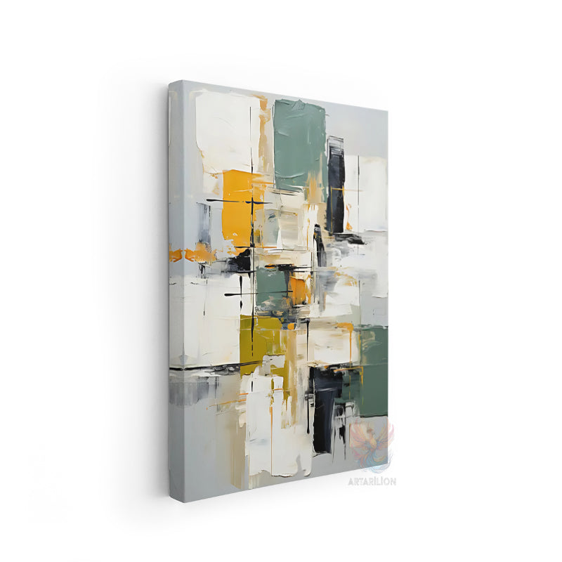 Oil Painting Look Abstract Canvas Painting Simple Stylish Modern Living Room Canvas Wall Painting