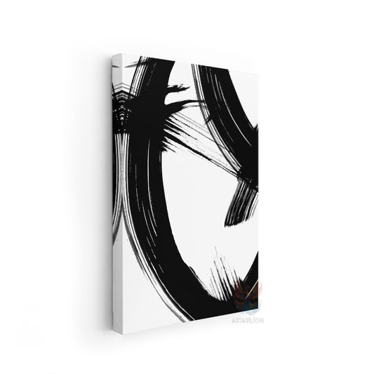 Black Brush Trace Canvas Wall Painting Abstract Digital Print Living Room Painting Modern Design Painting