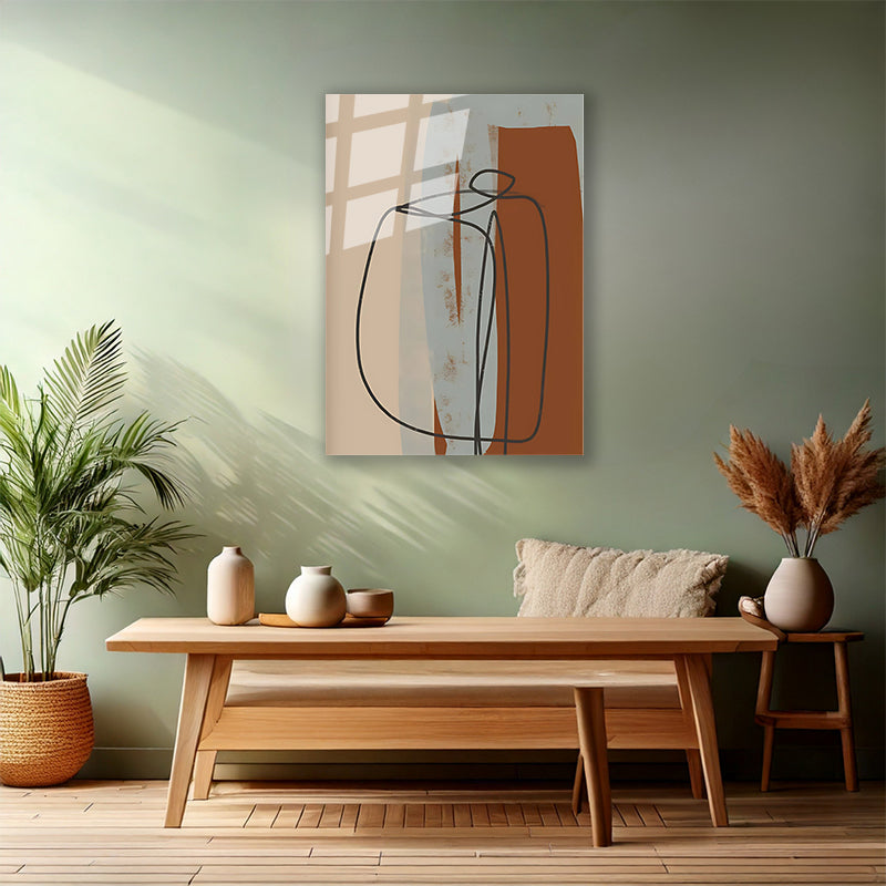 Cam Duvar Tablosu Soyut Dijital Baskı Salon Tablosu Modern Tasarım Tablo