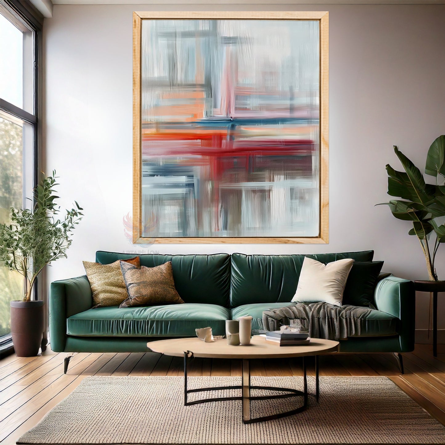 Soyut Çizgiler Ahşap Çerçeveli MDF Tablo Duvar Tablosu Modern Ev Dekoru Çerçeveli MDF Salon Tablosu
