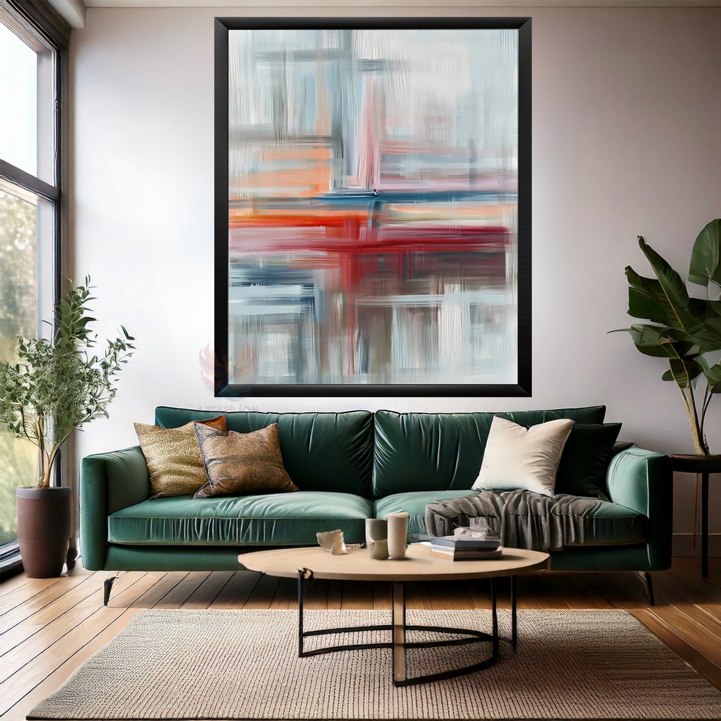 Soyut Çizgiler Ahşap Çerçeveli MDF Tablo Duvar Tablosu Modern Ev Dekoru Çerçeveli MDF Salon Tablosu