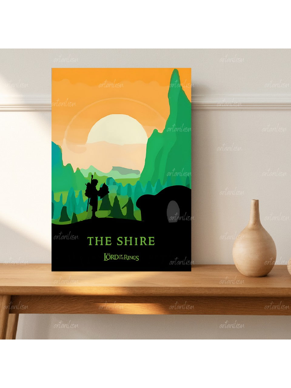 Artarilion Yüzüklerin Efendisi Hd Dijital Baskı Shire Lotr Oyun Odası Kanvas Tablo