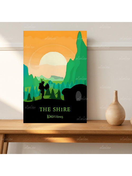 Artarilion Yüzüklerin Efendisi Hd Dijital Baskı Shire Lotr Oyun Odası Kanvas Tablo