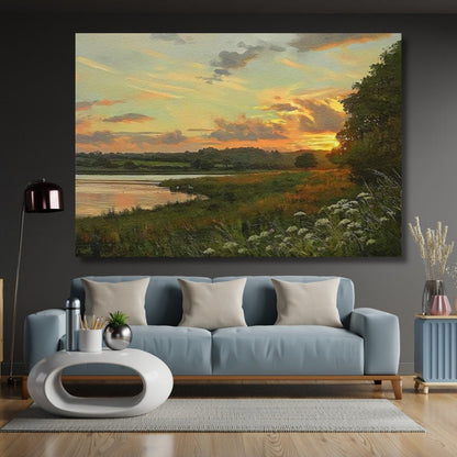 Oil Painting Look Sunset Canvas Painting Landscape Painting Living Room Painting