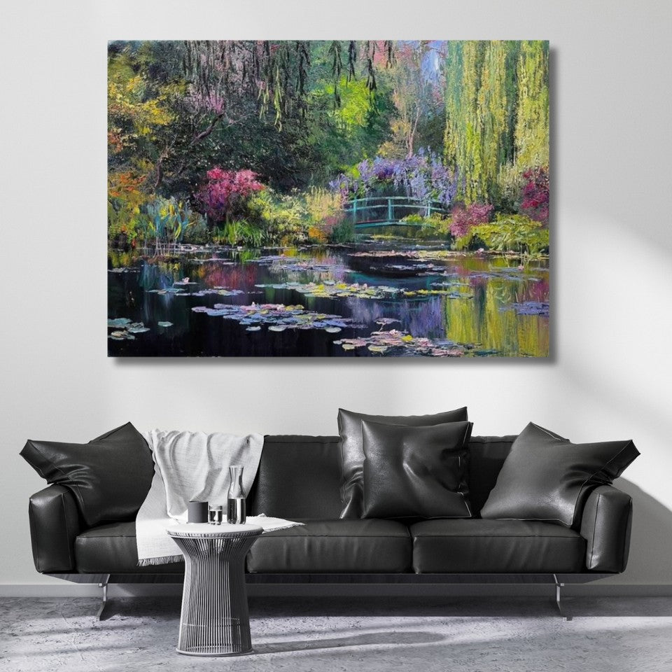 Oil Painting Look Canvas Painting Lake Landscape Classic Canvas Print Painting Living Room Painting
