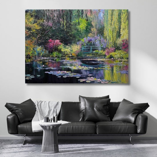Oil Painting Look Canvas Painting Lake Landscape Classic Canvas Print Painting Living Room Painting