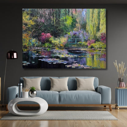 Oil Painting Look Canvas Painting Lake Landscape Classic Canvas Print Painting Living Room Painting