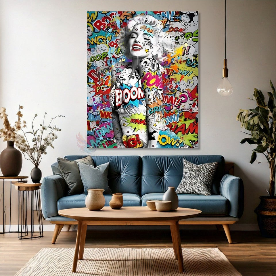 Cartoon Canvas Painting Marilyn Monroe Canvas Painting Digital Print Office Home Painting